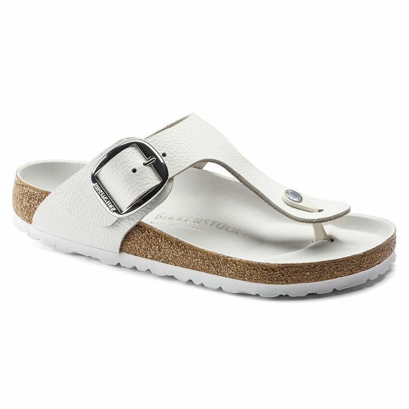 Birkenstock Big Spenne Lær Gizeh Dame Hvite | NO 116QMA